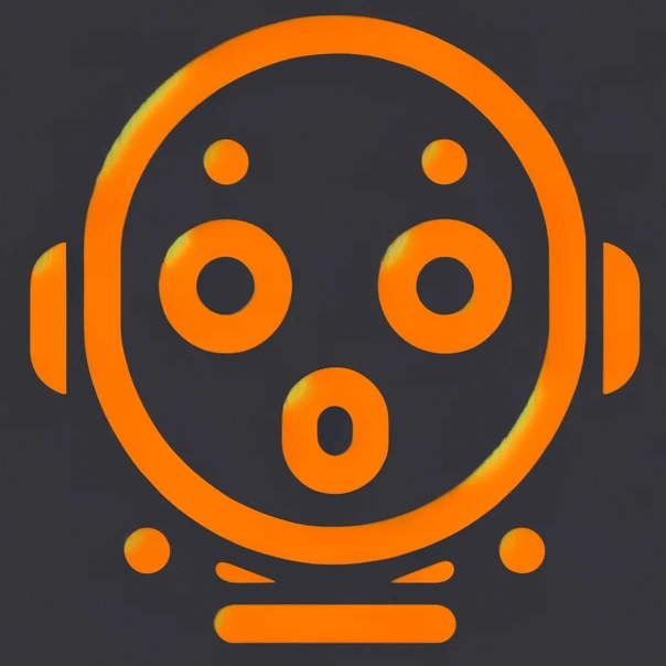 logo for the bot depicting robot's head with surprised look